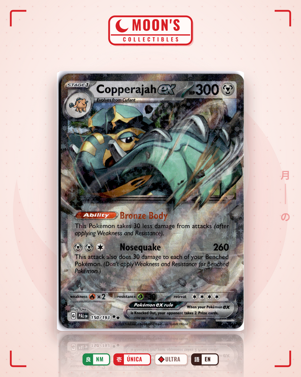 Carta Pokémon Copperajah ex · Paldea Evolved #150/193 (NM) — pieza única en Moon's Collectibles México