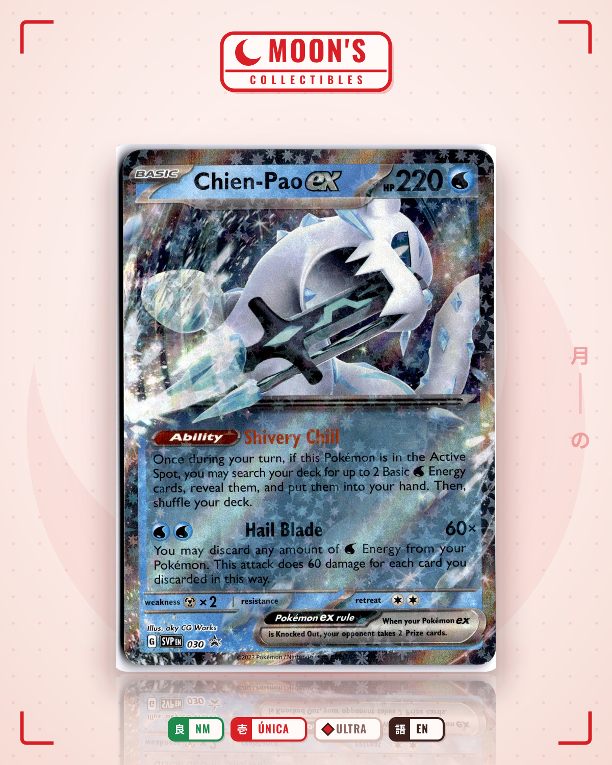 Carta Pokémon Chien-Pao ex · Paldea Evolved #061/193 (NM) — pieza única en Moon's Collectibles México