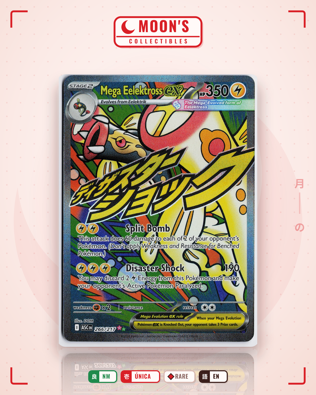 Carta Pokémon Mega Eelektross ex · Ascended Heroes #266/217 (NM) — pieza única en Moon's Collectibles México