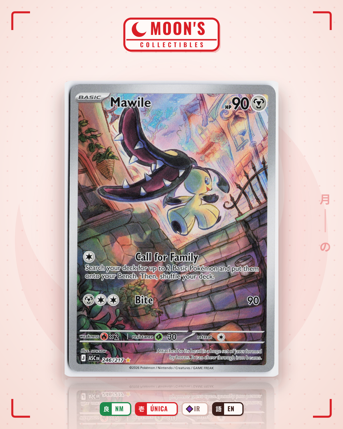Carta Pokémon Mawile · Ascended Heroes #246/217 (NM) — pieza única en Moon's Collectibles México