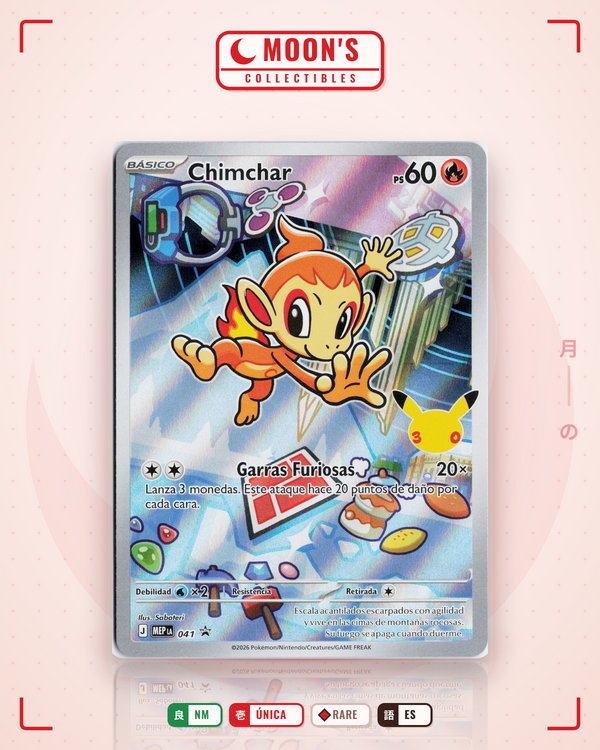 Carta Pokémon Chimchar · Mega Evolution Black Star Promos #041 (NM) — pieza única en Moon's Collectibles México
