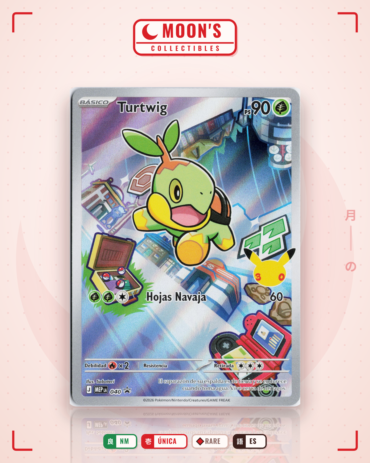 Carta Pokémon Turtwig · Mega Evolution Black Star Promos #040 (NM) — pieza única en Moon's Collectibles México
