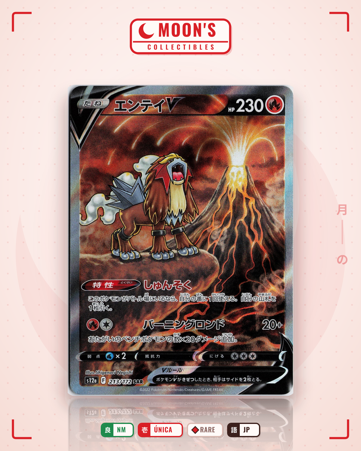 Carta Pokémon エンテイV · VSTARユニバース #213/172 (NM) — pieza única en Moon's Collectibles México