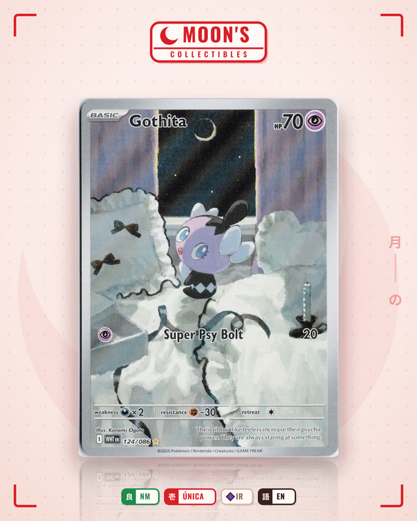 Carta Pokémon Gothita · White Flare #124/086 (NM) — pieza única en Moon's Collectibles México