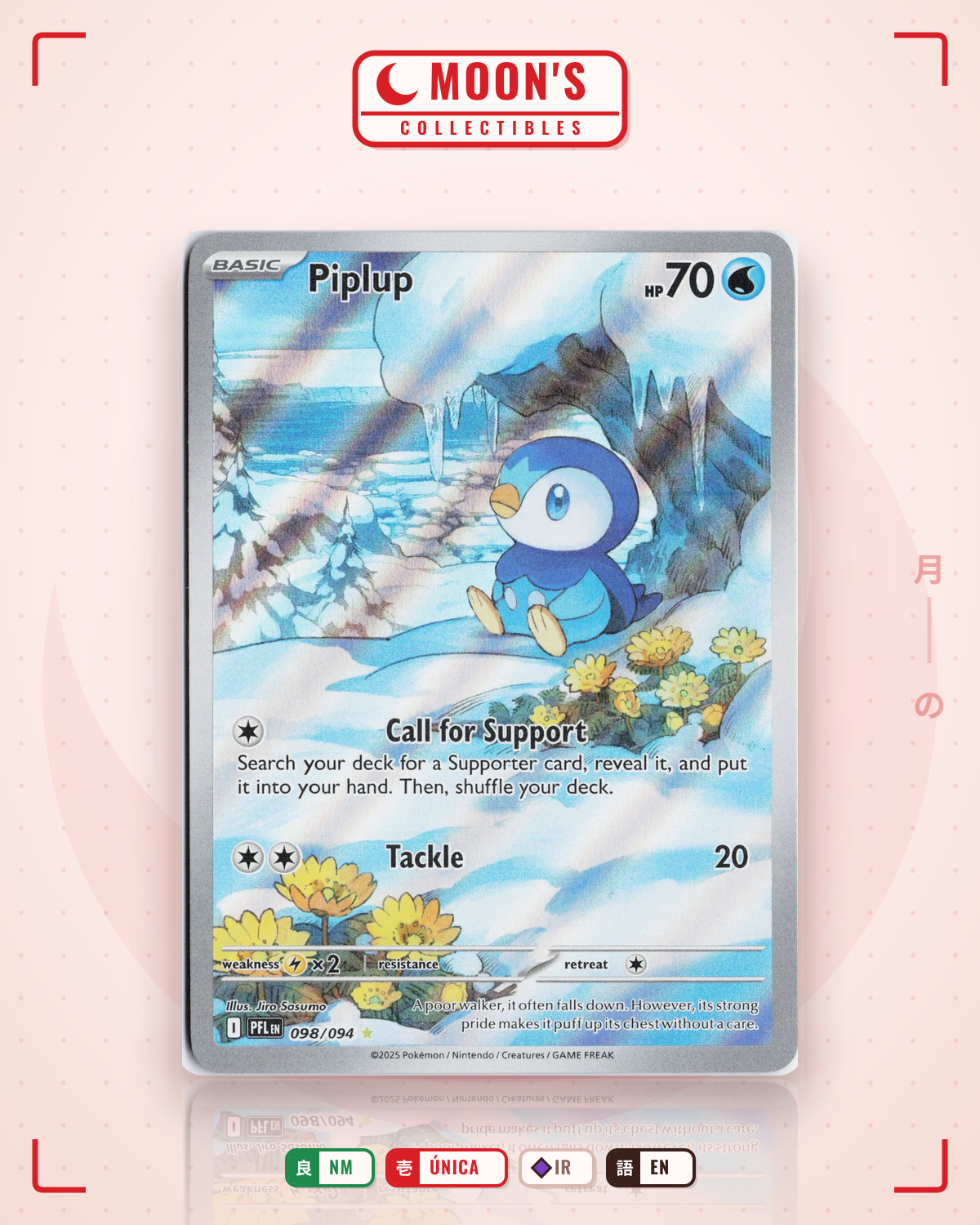 Carta Pokémon Piplup · Phantasmal Flames #098/094 (NM) — pieza única en Moon's Collectibles México