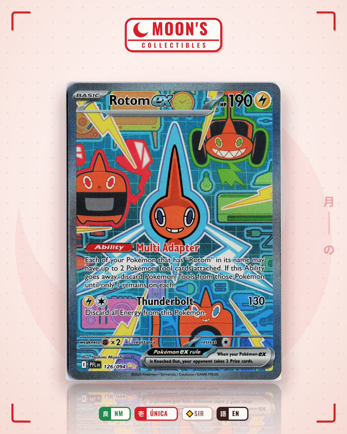 Carta Pokémon Rotom ex · Phantasmal Flames #126/094 (NM) — pieza única en Moon's Collectibles México