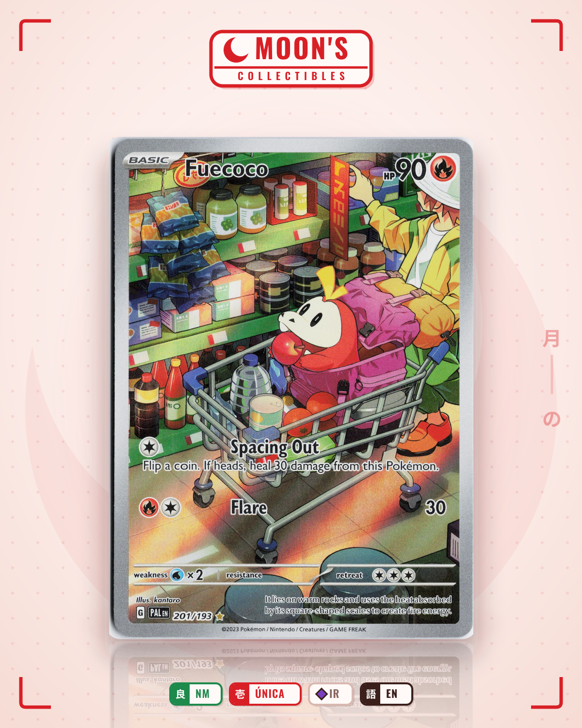 Carta Pokémon Fuecoco · Paldea Evolved #201/193 (NM) — pieza única en Moon's Collectibles México