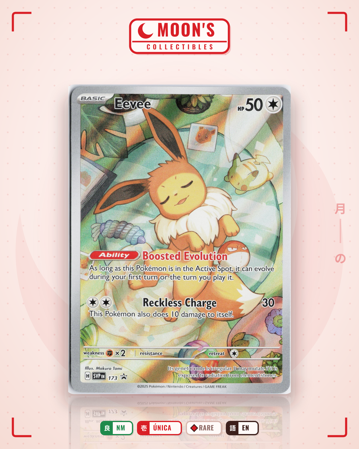 Carta Pokémon Eevee · Scarlet & Violet Black Star Promos #173 (NM) — pieza única en Moon's Collectibles México