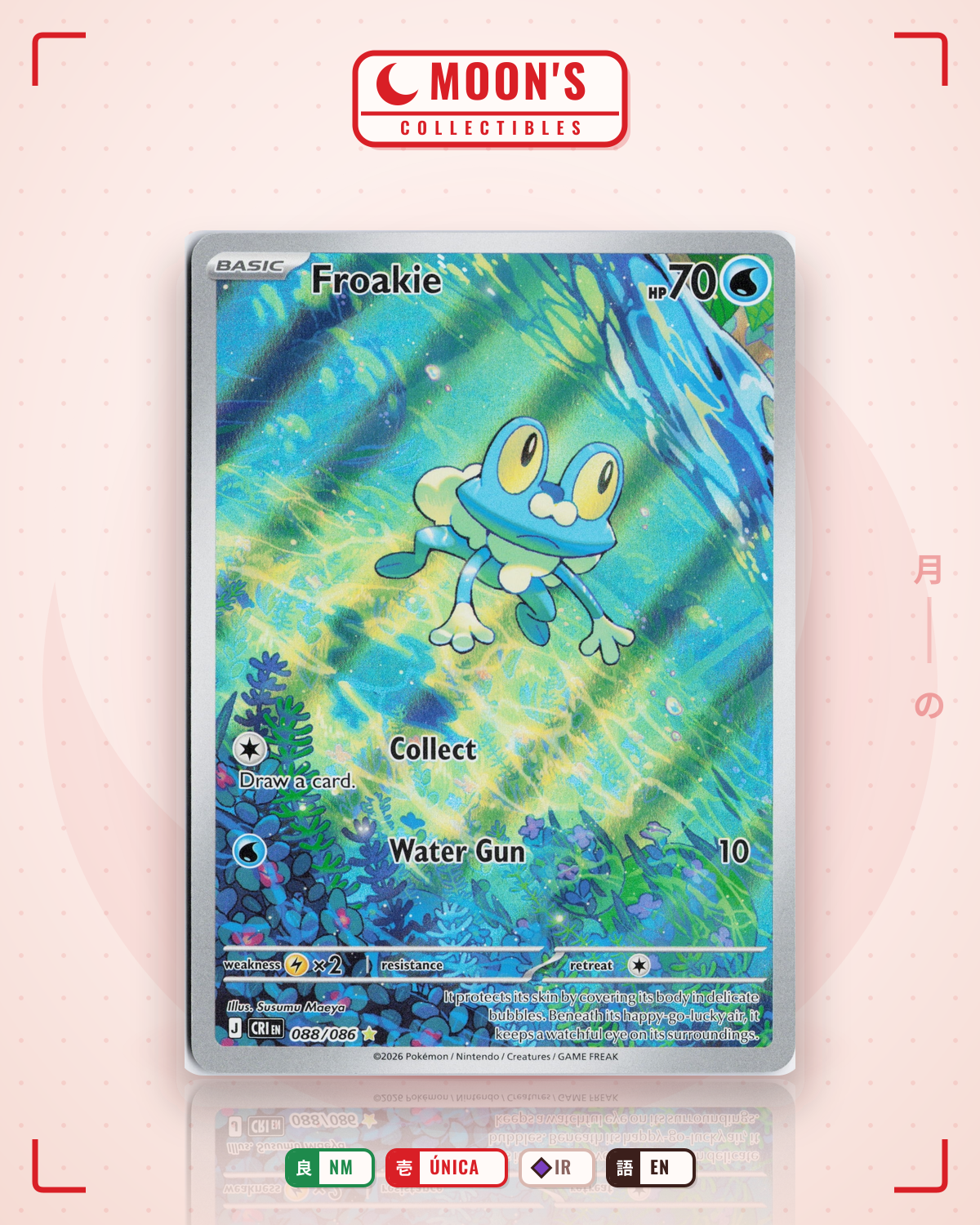 Carta Pokémon Froakie · Chaos Rising #088/086 (NM) — pieza única en Moon's Collectibles México