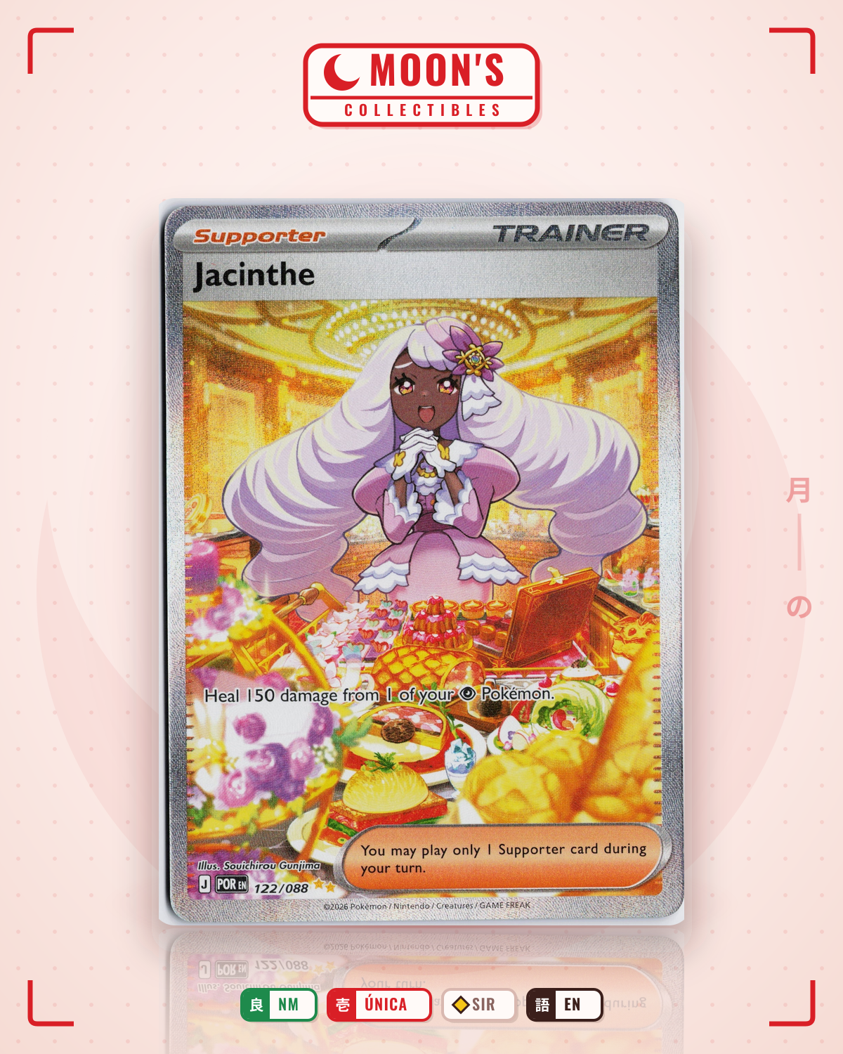 Carta Pokémon Jacinthe · Perfect Order #122/088 (NM) — pieza única en Moon's Collectibles México