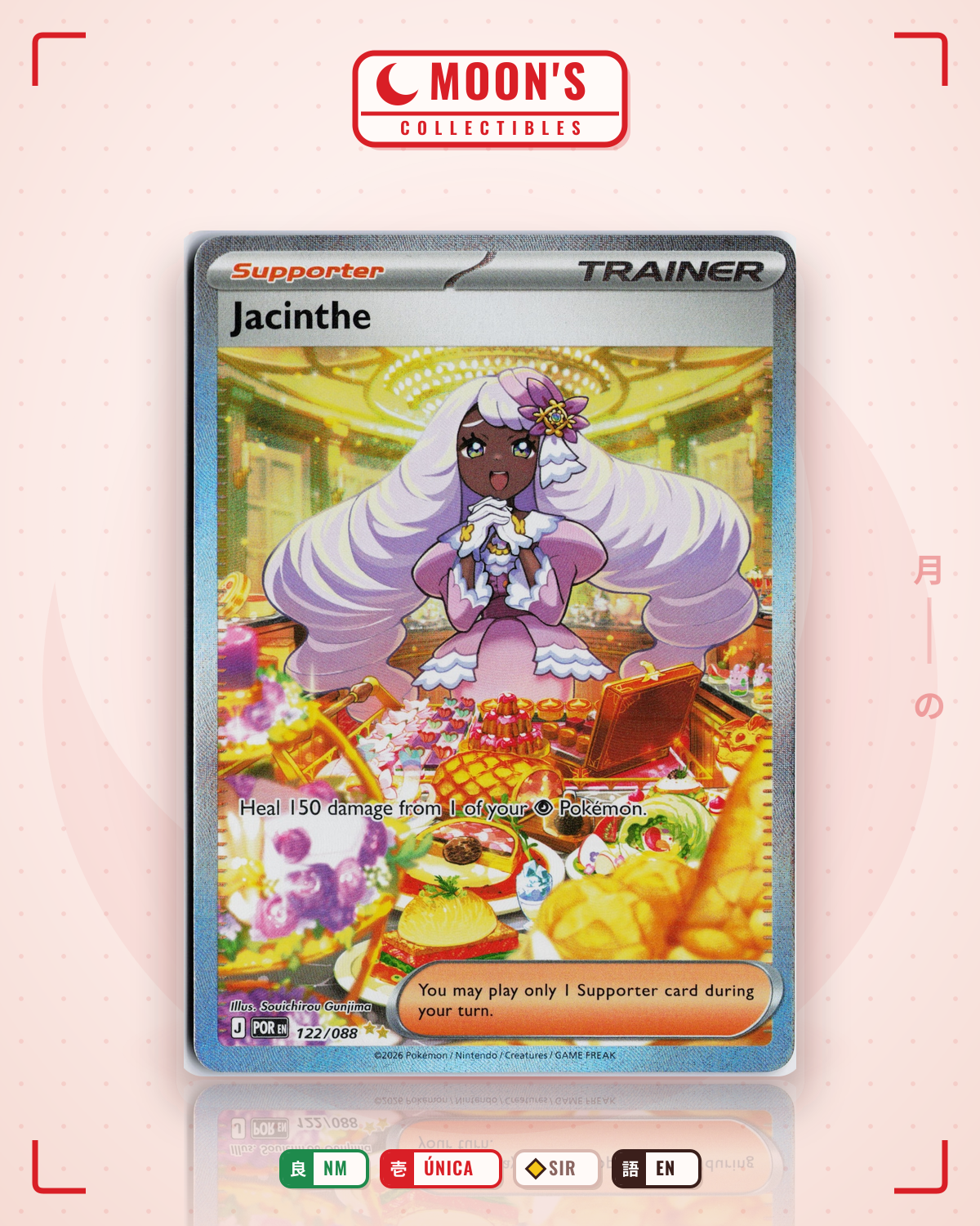 Carta Pokémon Jacinthe · Perfect Order #122/088 (NM) — pieza única en Moon's Collectibles México