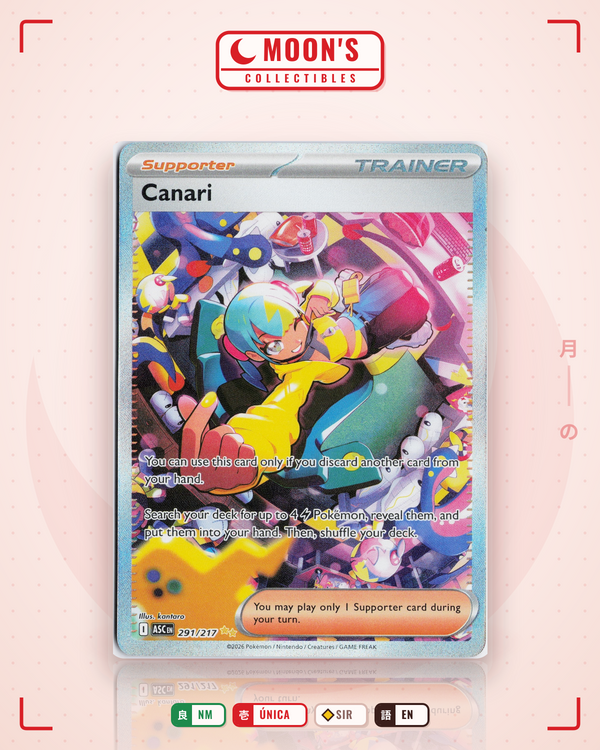 Carta Pokémon Canari · Ascended Heroes #291/217 (NM) — pieza única en Moon's Collectibles México