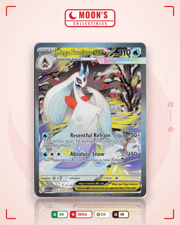 Carta Pokémon Mega Froslass ex · Ascended Heroes #275/217 (NM) — pieza única en Moon's Collectibles México