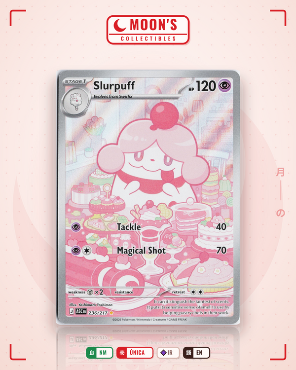 Carta Pokémon Slurpuff · Ascended Heroes #236/217 (NM) — pieza única en Moon's Collectibles México
