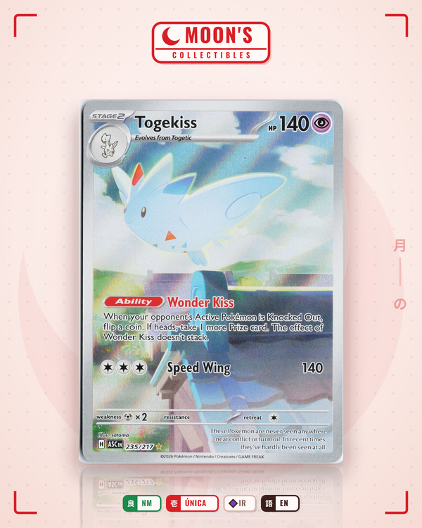 Carta Pokémon Togekiss · Ascended Heroes #235/217 (NM) — pieza única en Moon's Collectibles México