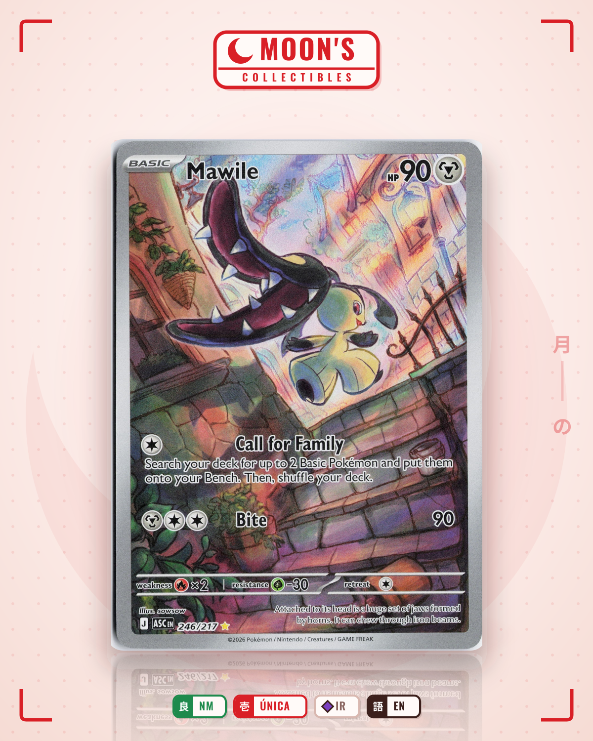 Carta Pokémon Mawile · Ascended Heroes #246/217 (NM) — pieza única en Moon's Collectibles México