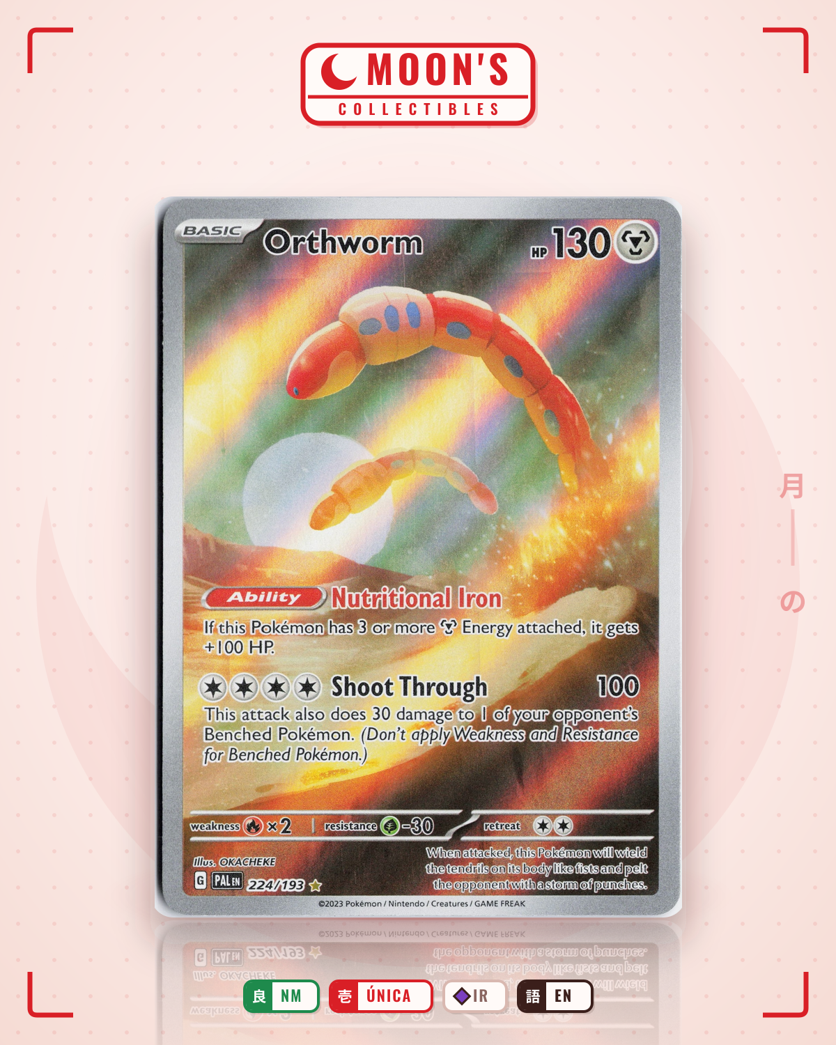 Carta Pokémon Orthworm · Paldea Evolved #224/193 (NM) — pieza única en Moon's Collectibles México