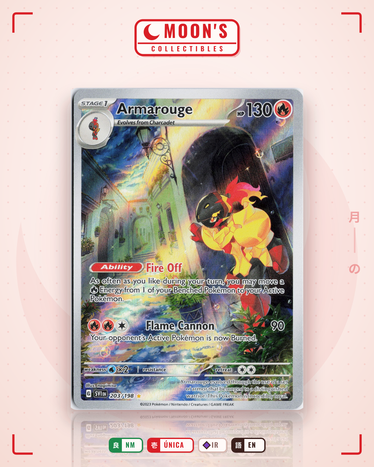 Carta Pokémon Armarouge · Scarlet & Violet #203/198 (NM) — pieza única en Moon's Collectibles México