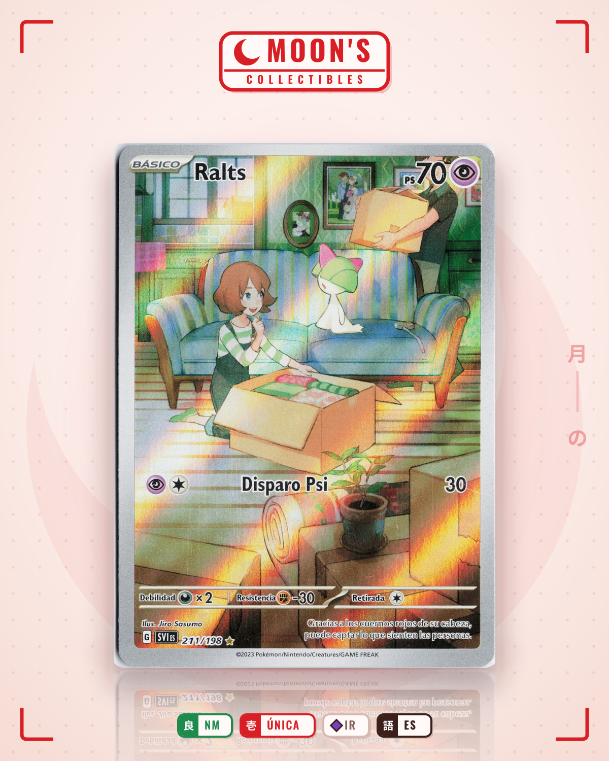 Carta Pokémon Ralts · Scarlet & Violet #211/198 (NM) — pieza única en Moon's Collectibles México