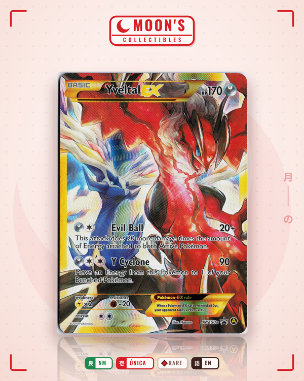 Carta Pokémon Yveltal-EX · XY Black Star Promos #XY150a (NM) — pieza única en Moon's Collectibles México