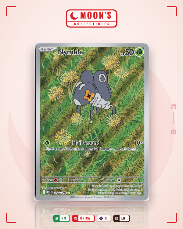 Carta Pokémon Nymble · Phantasmal Flames #096/094 (NM) — pieza única en Moon's Collectibles México