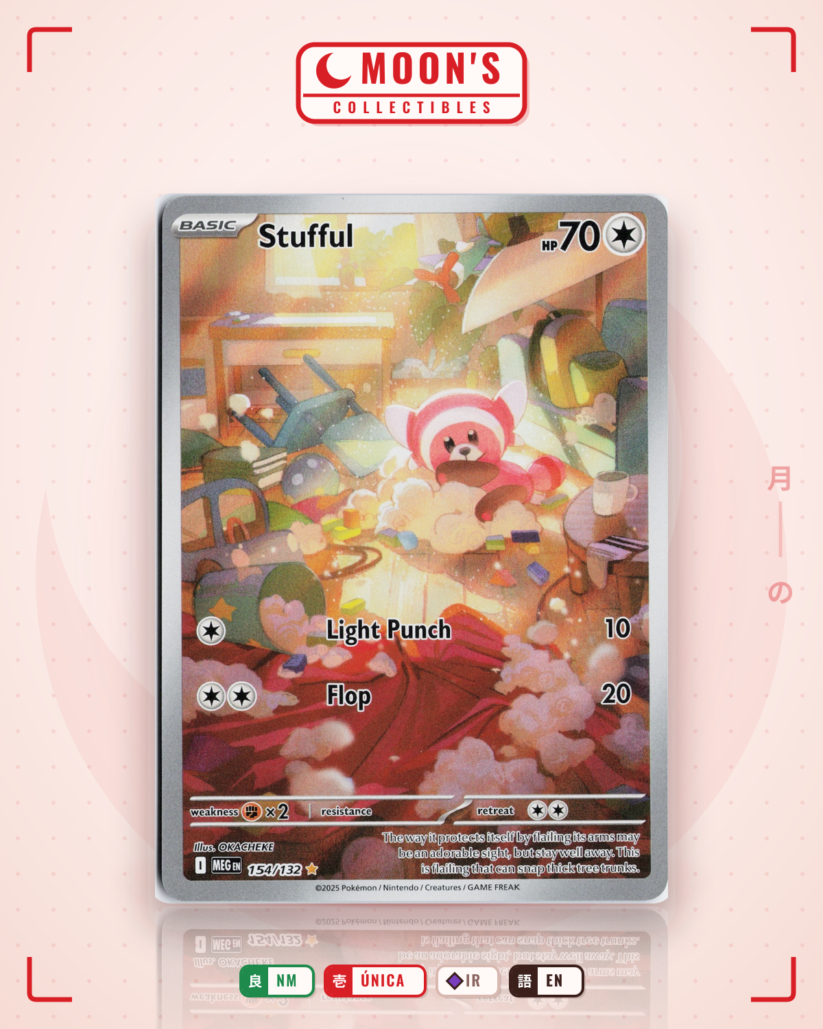Carta Pokémon Stufful · Mega Evolution #154/132 (NM) — pieza única en Moon's Collectibles México