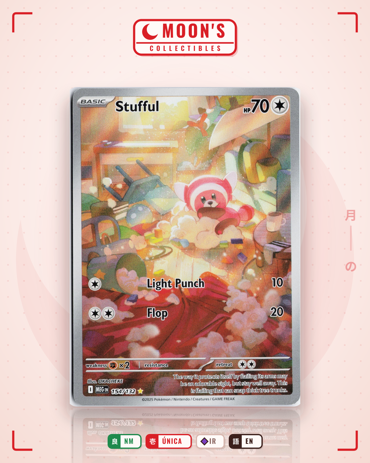 Carta Pokémon Stufful · Mega Evolution #154/132 (NM) — pieza única en Moon's Collectibles México