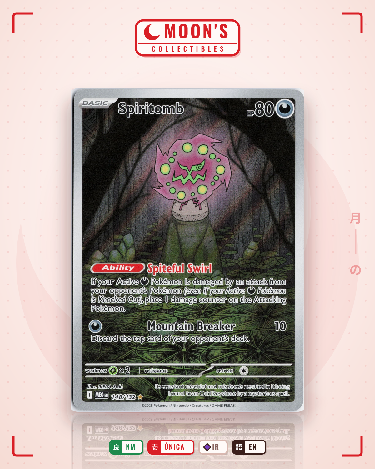 Carta Pokémon Spiritomb · Mega Evolution #148/132 (NM) — pieza única en Moon's Collectibles México
