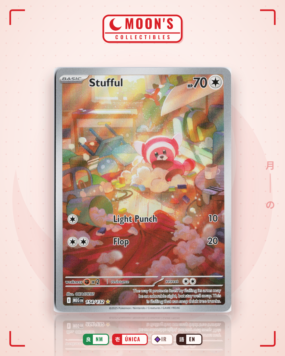 Carta Pokémon Stufful · Mega Evolution #154/132 (NM) — pieza única en Moon's Collectibles México