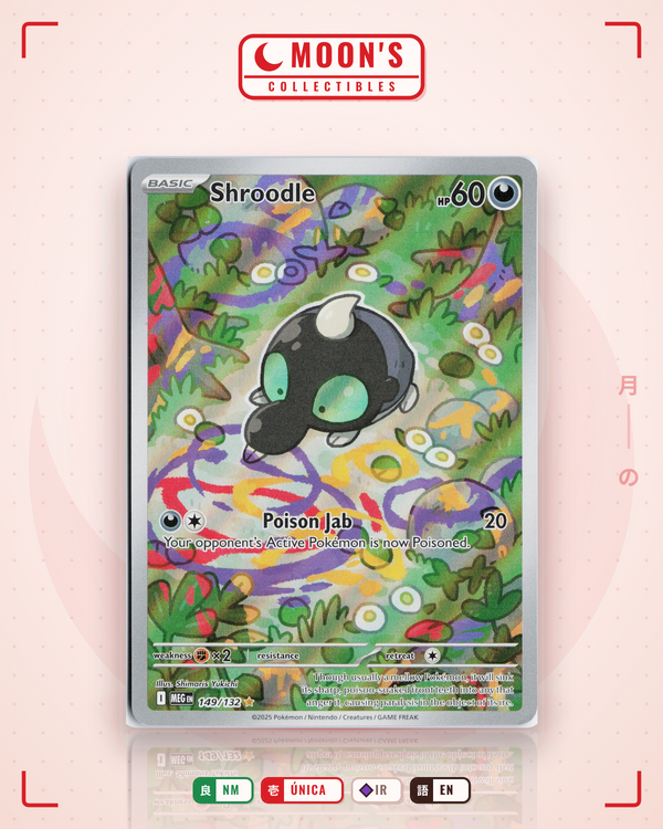 Carta Pokémon Shroodle · Mega Evolution #149/132 (NM) — pieza única en Moon's Collectibles México