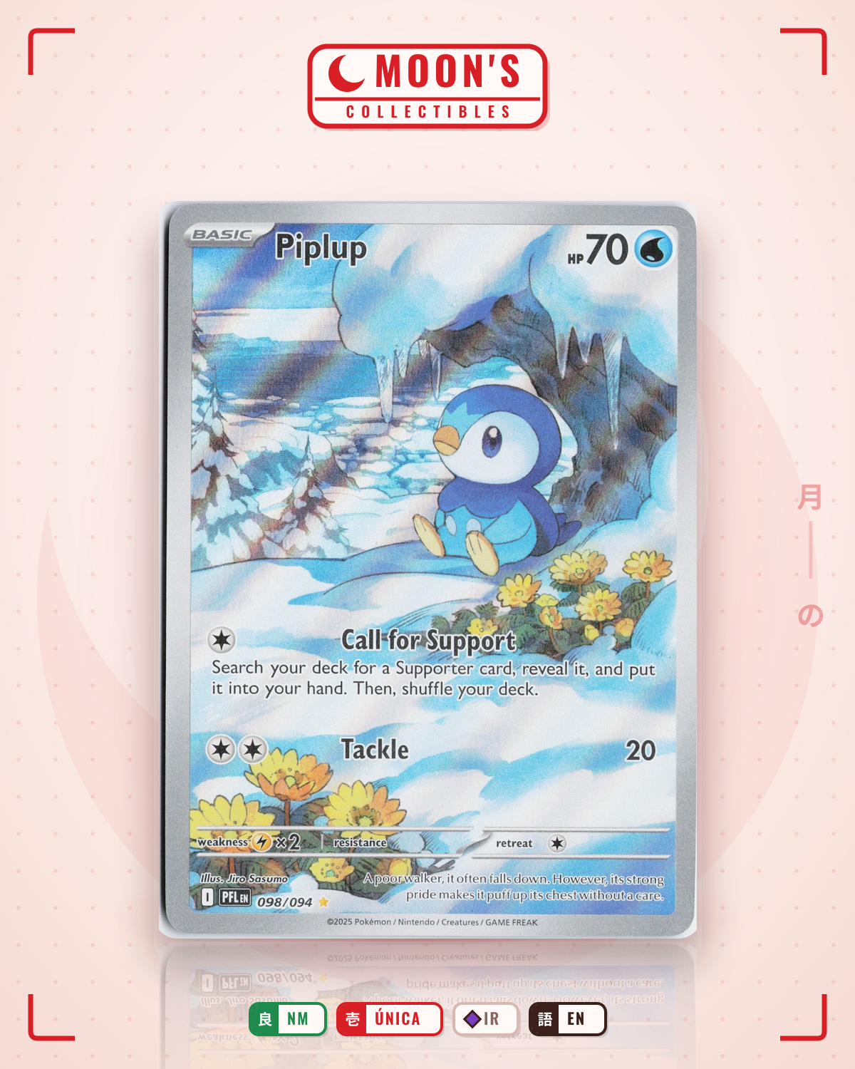 Carta Pokémon Piplup · Phantasmal Flames #098/094 (NM) — pieza única en Moon's Collectibles México