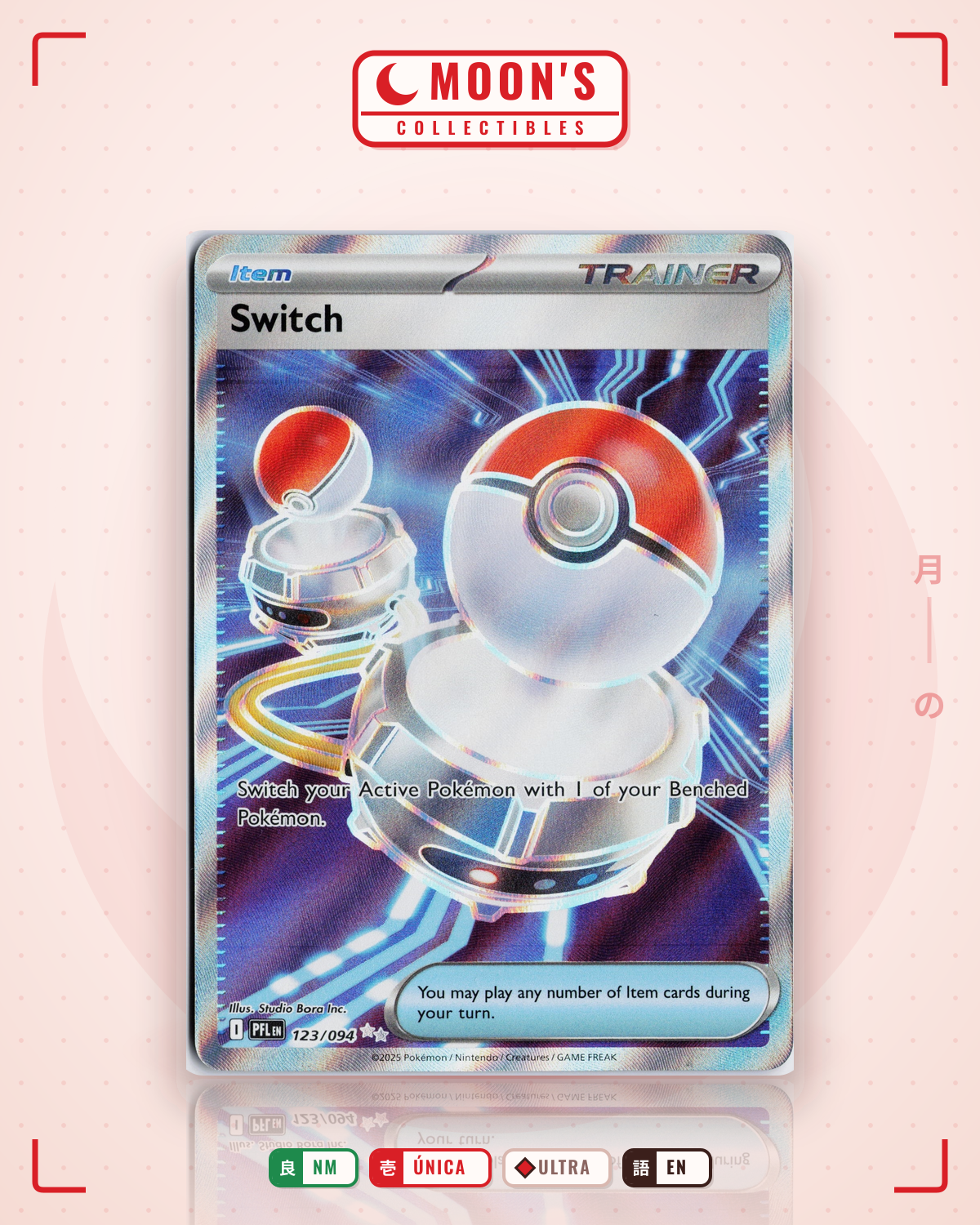 Carta Pokémon Switch · Phantasmal Flames #123/094 (NM) — pieza única en Moon's Collectibles México