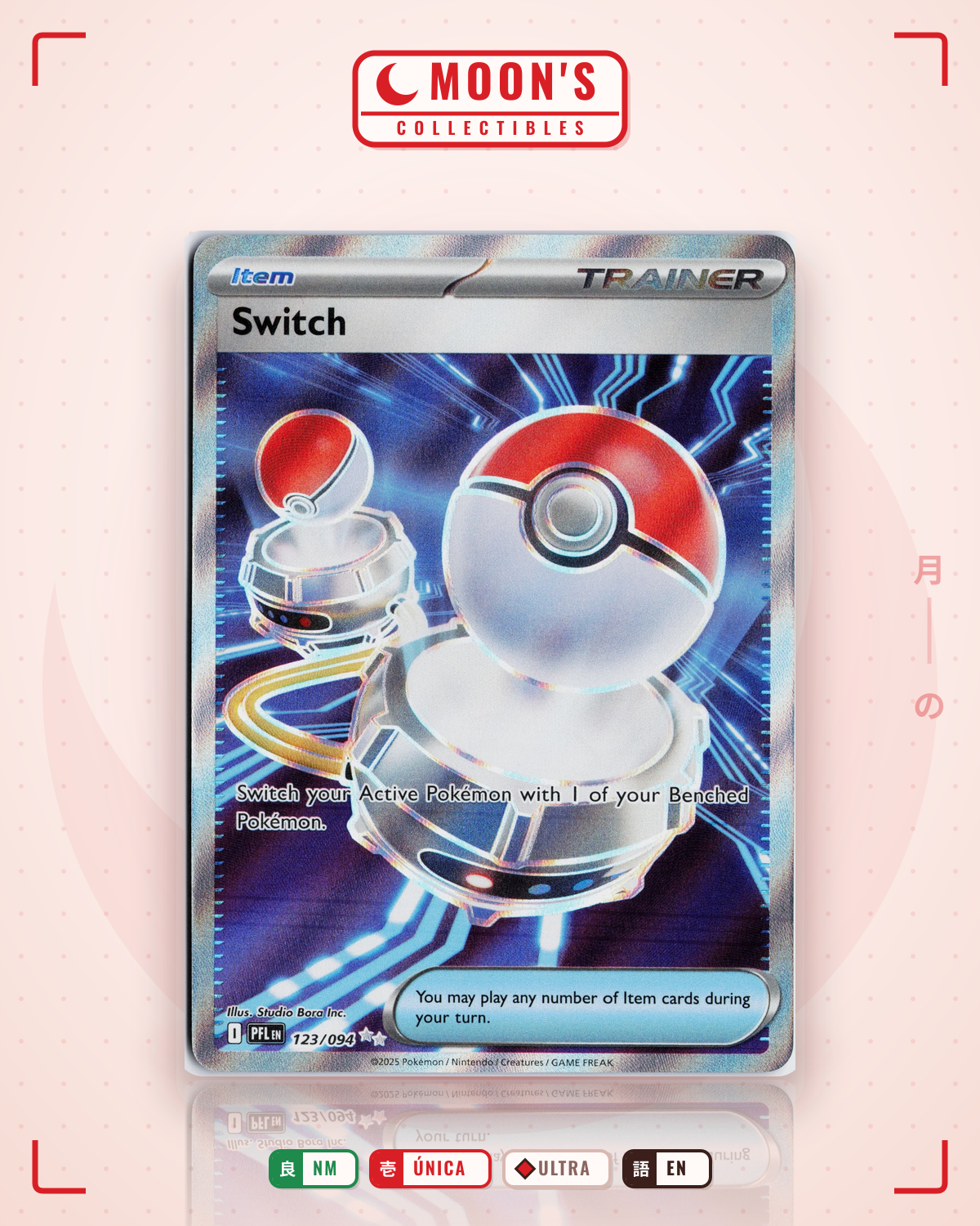 Carta Pokémon Switch · Phantasmal Flames #123/094 (NM) — pieza única en Moon's Collectibles México