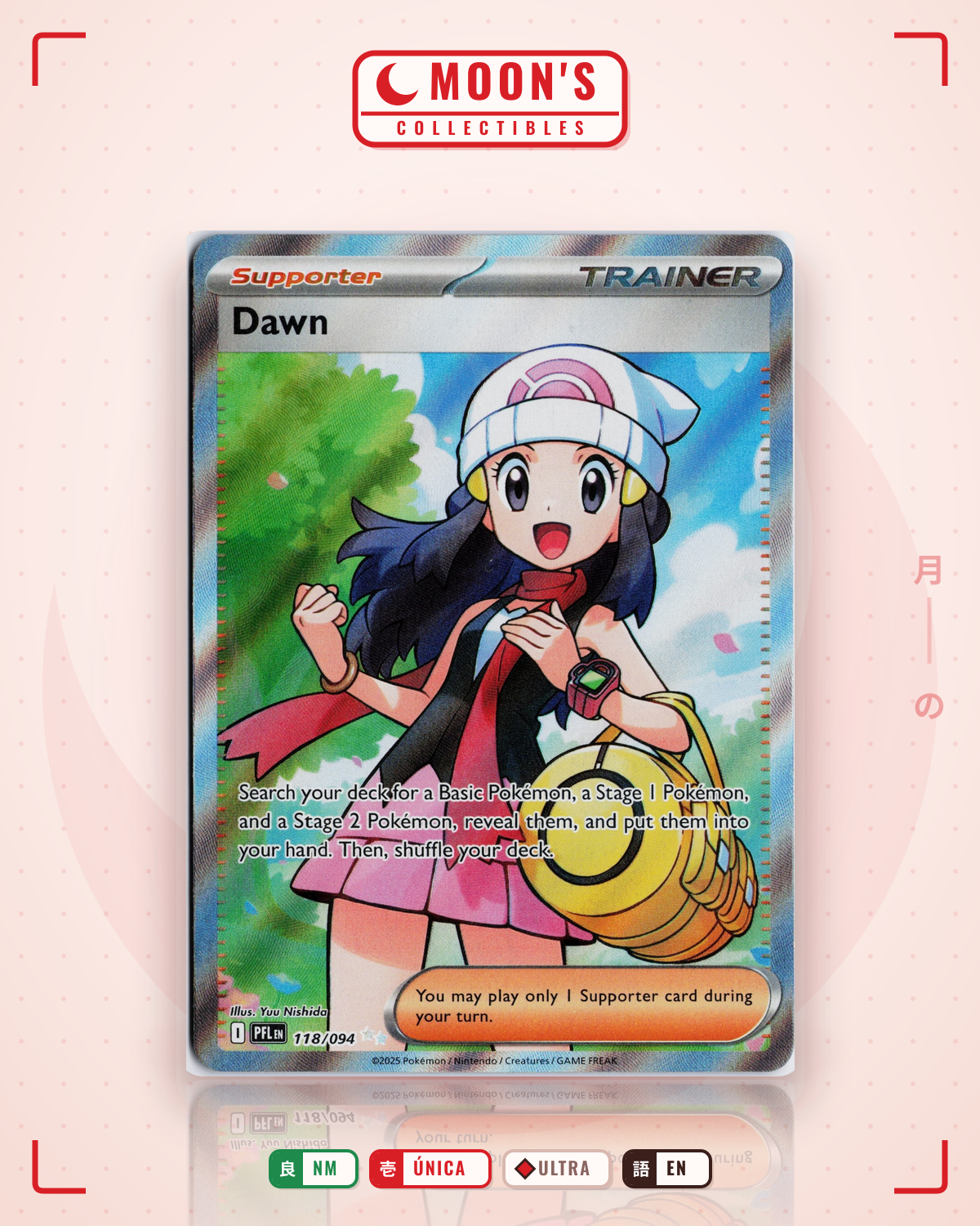 Carta Pokémon Dawn · Phantasmal Flames #118/094 (NM) — pieza única en Moon's Collectibles México