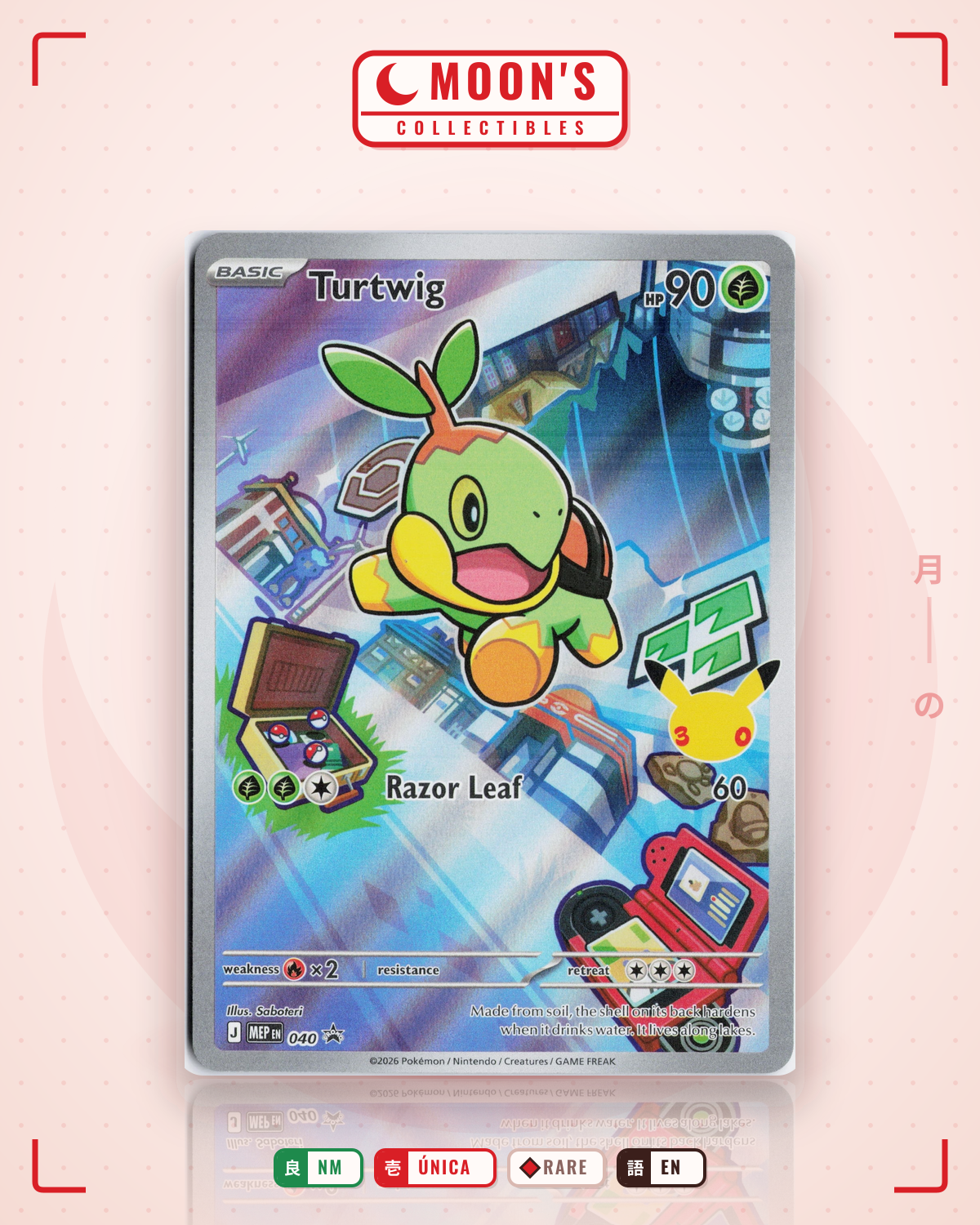 Carta Pokémon Turtwig · Mega Evolution Black Star Promos #040 (NM) — pieza única en Moon's Collectibles México