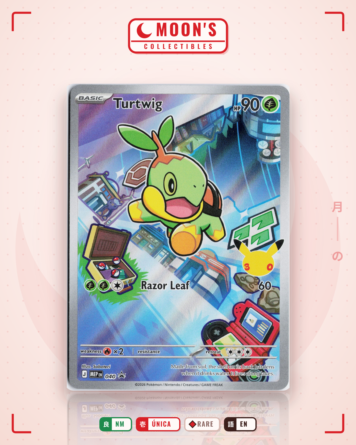 Carta Pokémon Turtwig · Mega Evolution Black Star Promos #040 (NM) — pieza única en Moon's Collectibles México