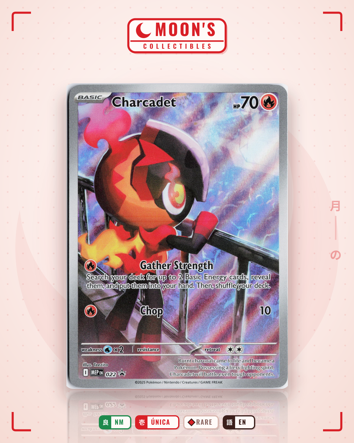 Carta Pokémon Charcadet · Mega Evolution Black Star Promos #022 (NM) — pieza única en Moon's Collectibles México