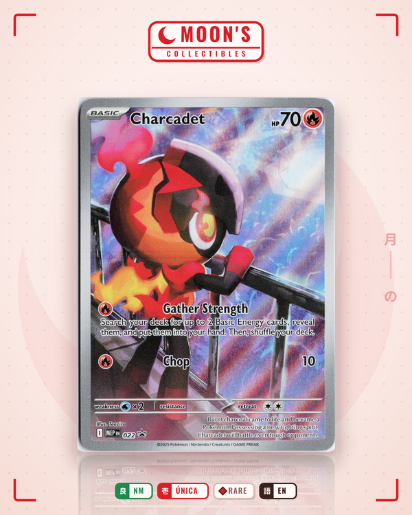 Carta Pokémon Charcadet · Mega Evolution Black Star Promos #022 (NM) — pieza única en Moon's Collectibles México