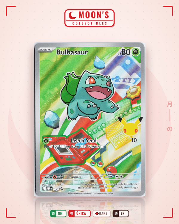 Carta Pokémon Bulbasaur · Mega Evolution Black Star Promos #037 (NM) — pieza única en Moon's Collectibles México