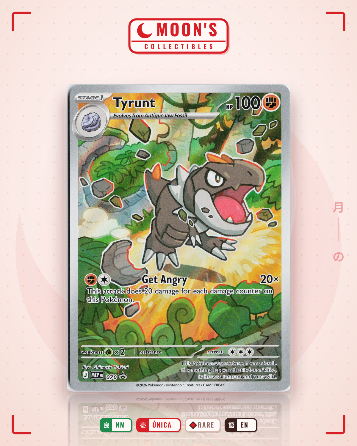 Carta Pokémon Tyrunt · Mega Evolution Black Star Promos #070 (NM) — pieza única en Moon's Collectibles México