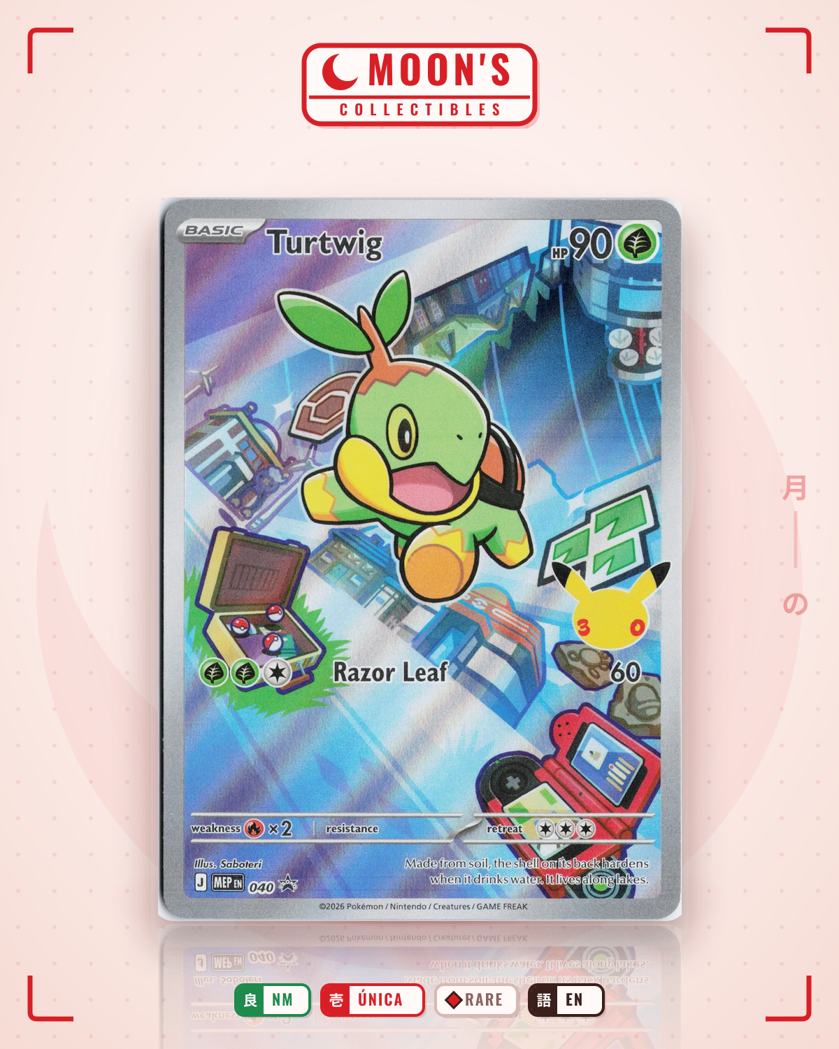 Carta Pokémon Turtwig · Mega Evolution Black Star Promos #040 (NM) — pieza única en Moon's Collectibles México