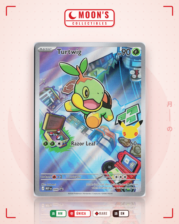 Carta Pokémon Turtwig · Mega Evolution Black Star Promos #040 (NM) — pieza única en Moon's Collectibles México