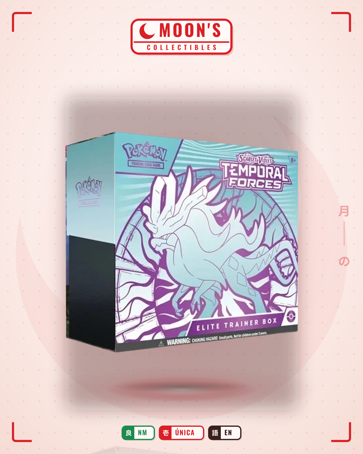 Carta Pokémon Elite Trainer Box · Temporal Force #001 (NM) — pieza única en Moon's Collectibles México
