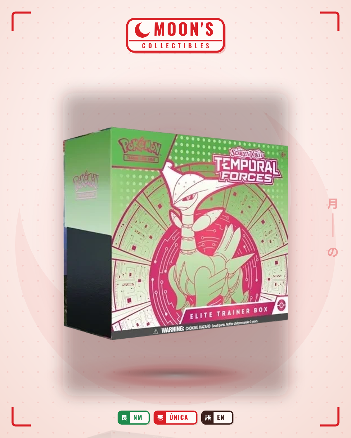 Carta Pokémon Elite Trainer Box · Temporal Force #001 (NM) — pieza única en Moon's Collectibles México