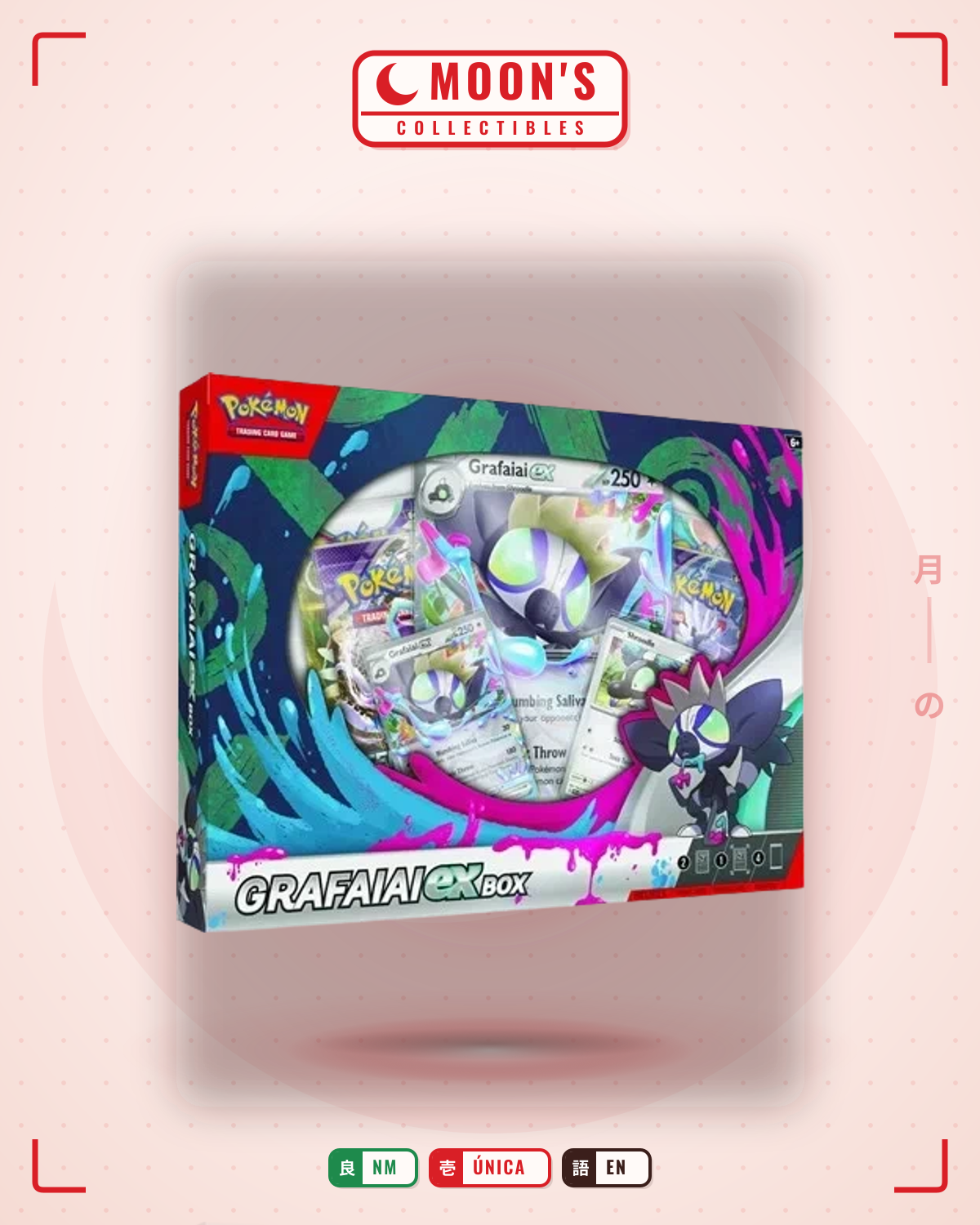 Carta Pokémon Grafaiai ex Box · Scarlet & Violet Black Star Promos #001 (NM) — pieza única en Moon's Collectibles México