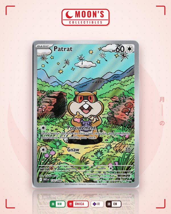 Carta Pokémon Patrat · White Flare #152/086 (NM) — pieza única en Moon's Collectibles México
