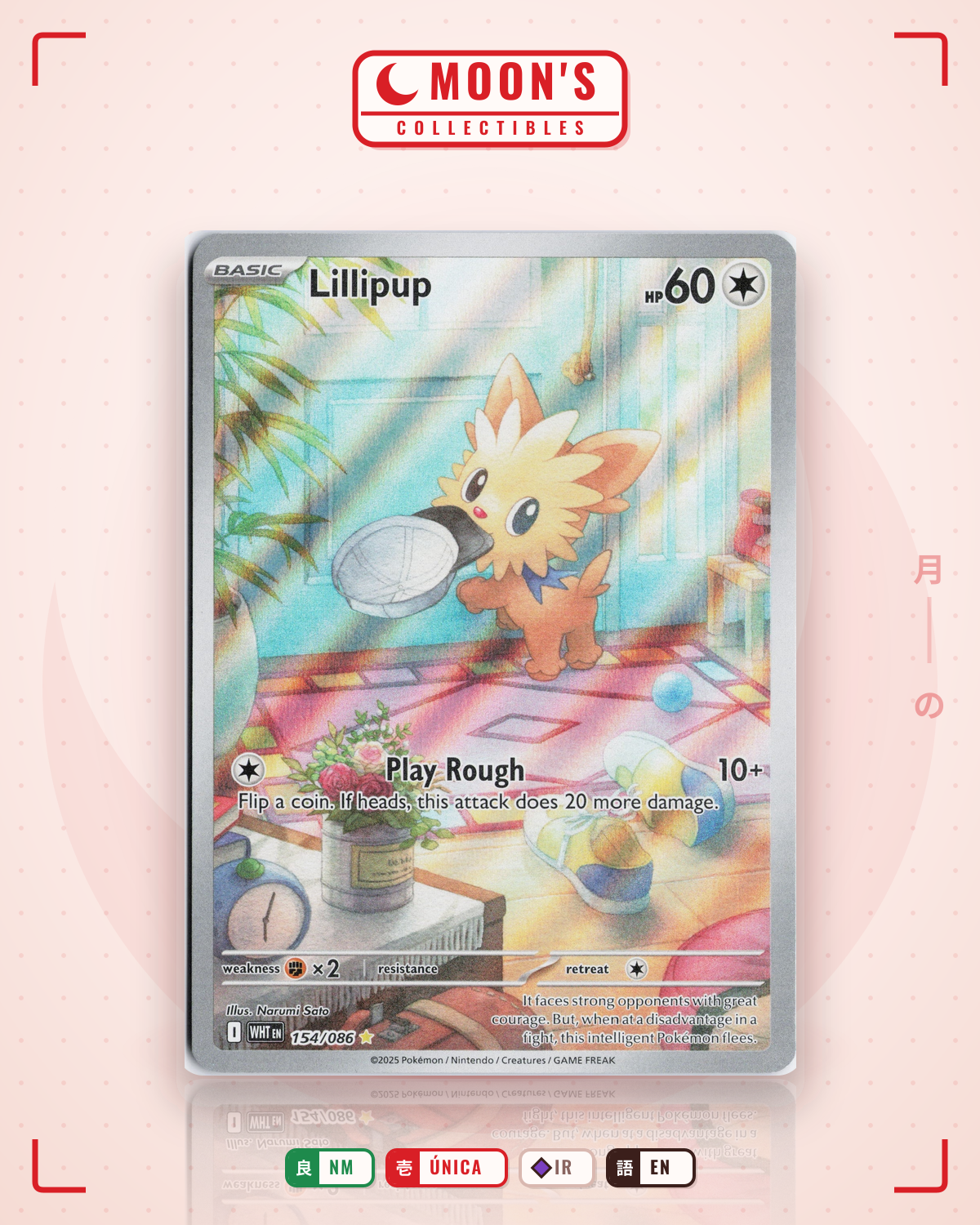 Carta Pokémon Lillipup · White Flare #154/086 (NM) — pieza única en Moon's Collectibles México