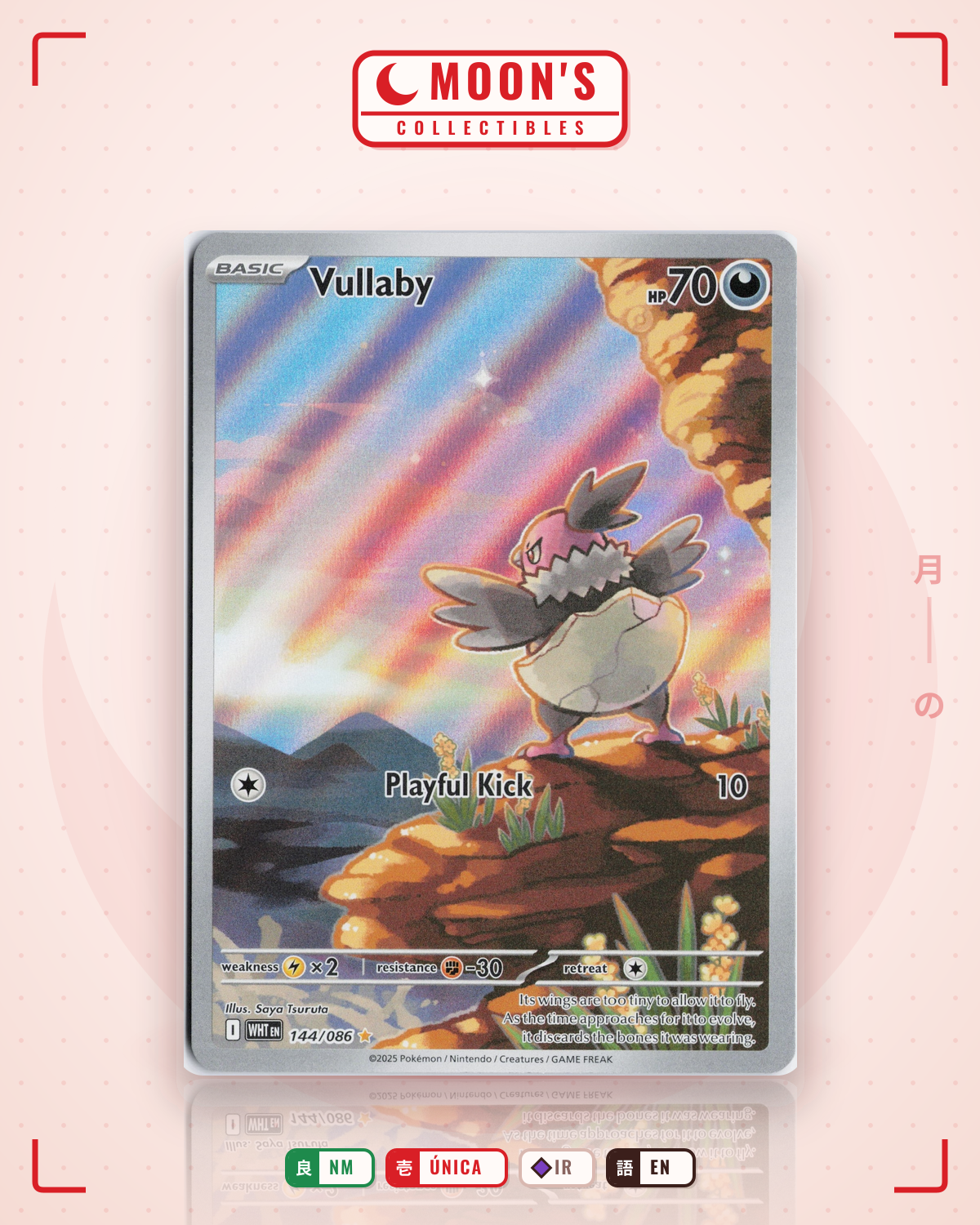 Carta Pokémon Vullaby · White Flare #144/086 (NM) — pieza única en Moon's Collectibles México