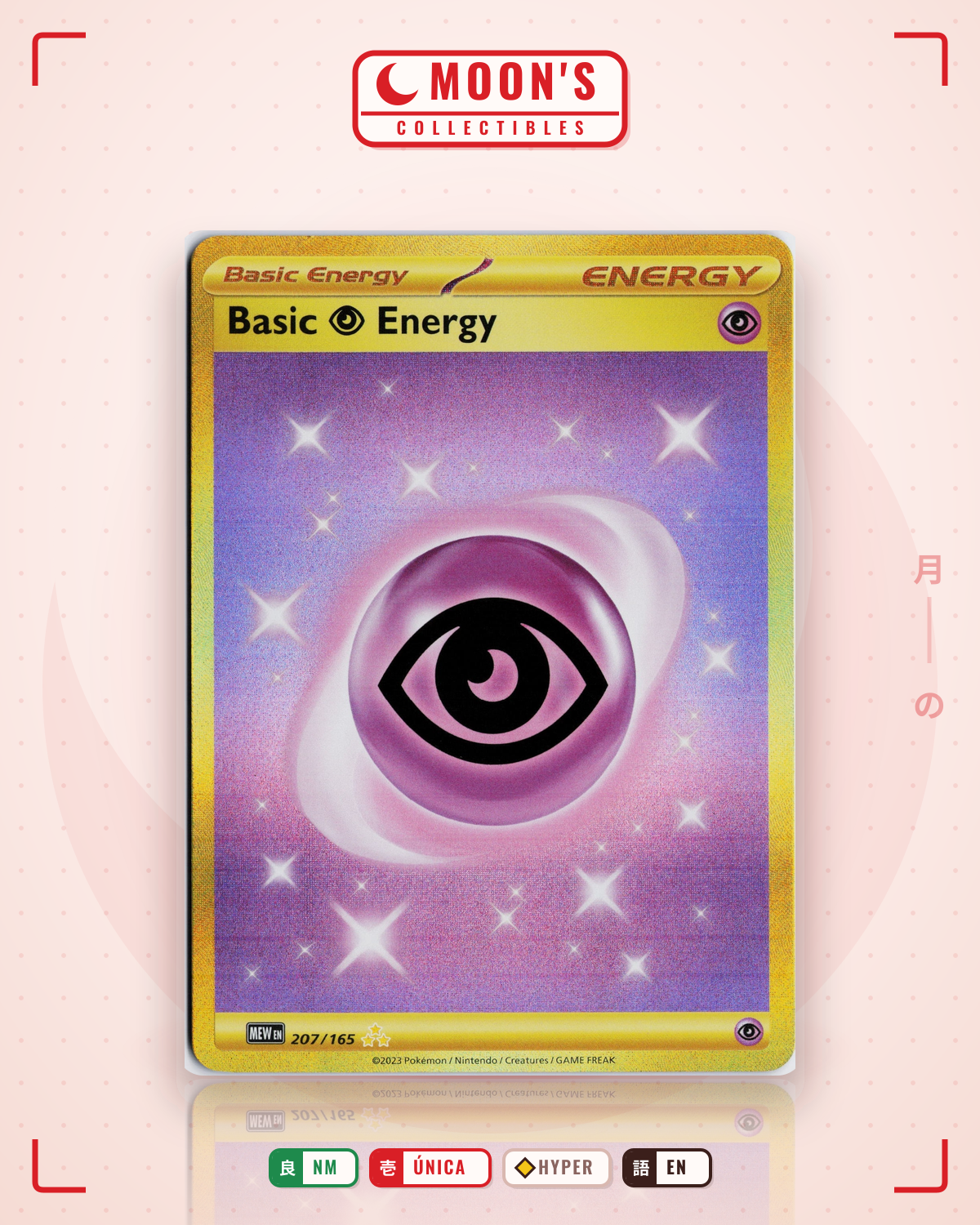 Carta Pokémon Basic Psychic Energy · 151 #207/165 (NM) — pieza única en Moon's Collectibles México