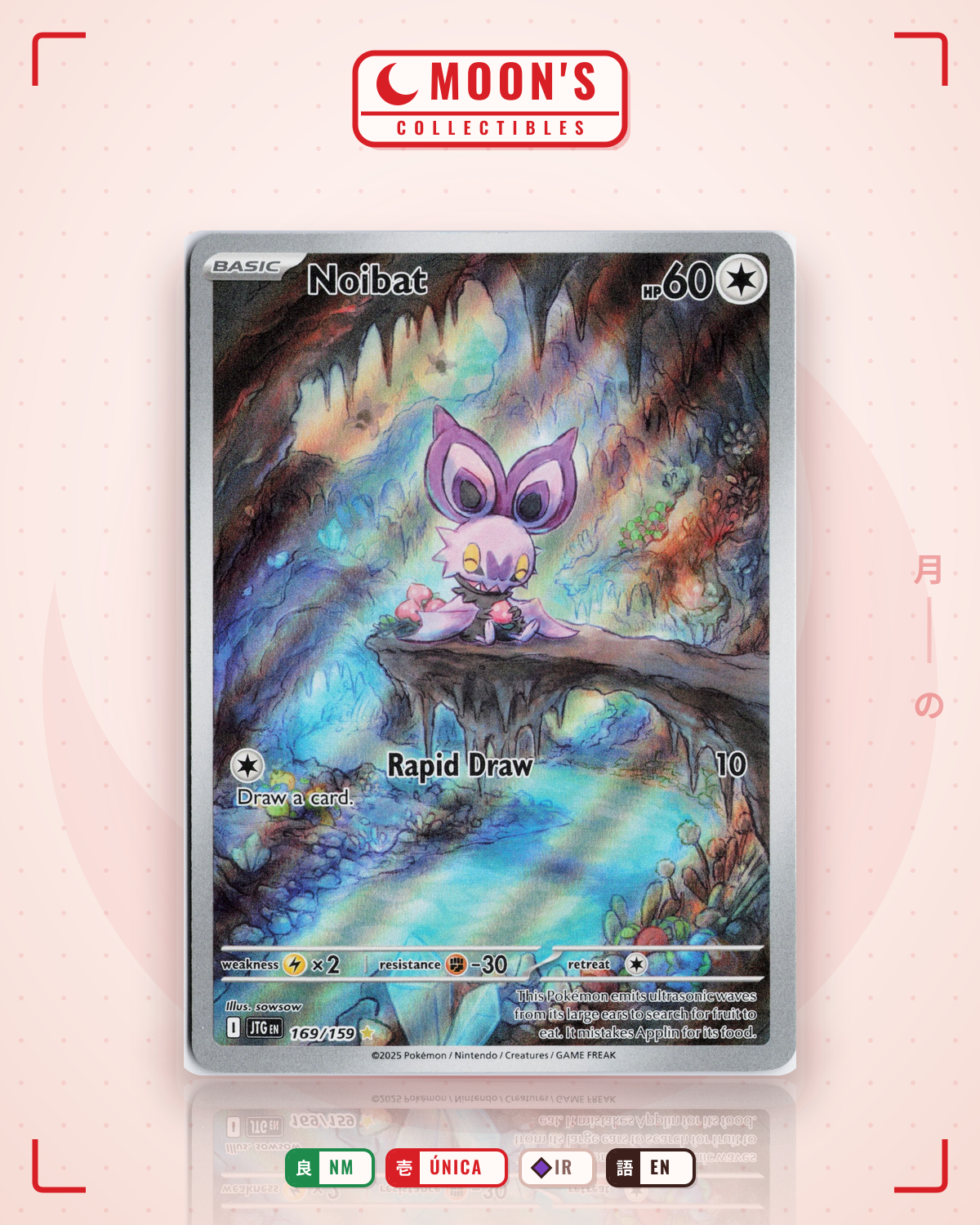 Carta Pokémon Noibat · Journey Together #169/159 (NM) — pieza única en Moon's Collectibles México